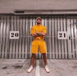 Dres letni welurowy męski z lampasami