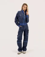 Komplet dresowy damski YARAD styl utility dres cargo niebieski czarny GoldKiller