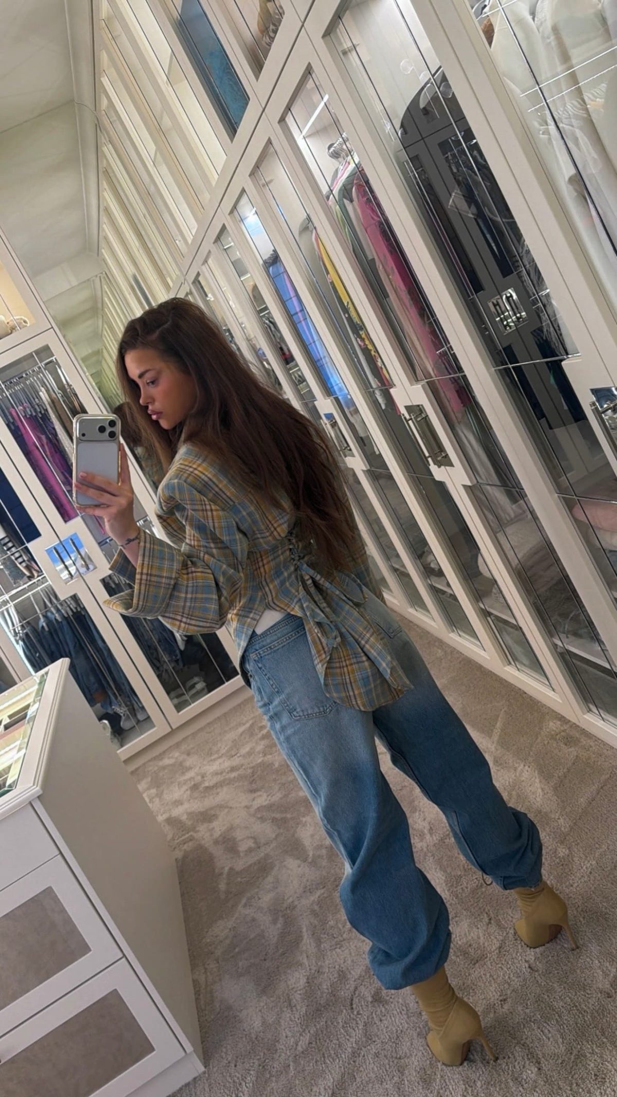 Koszula Cinched Check Gold Killer